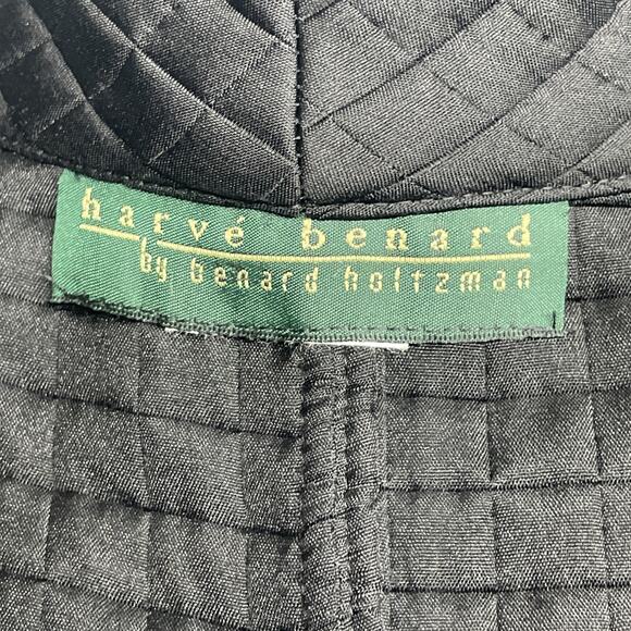 Harve Benard/Benard Holtzman Women Med Black Quilted Open Jacket Structured - Picture 6 of 7